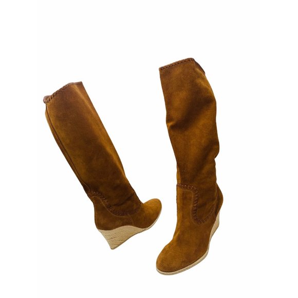 Donald J. Pliner Quinn Women’s Suede Leather Espadrille High Boots 7.5M - Picture 6 of 10